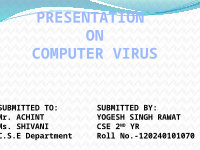 Page 1: presentation on computer virus