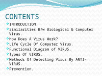 Page 2: presentation on computer virus